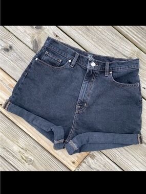 BDG Urban Outfitters Mom High Rise Black Denim Shorts